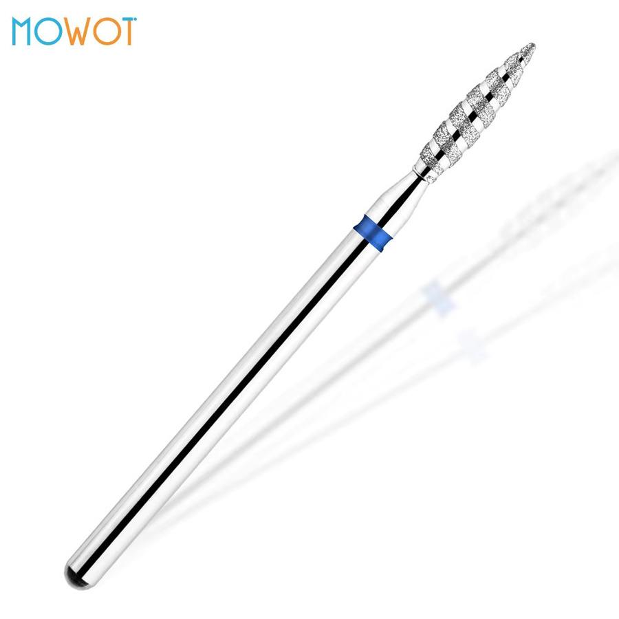 MOWOT Diamant Nagel Bohrer Bits Flamme, 2er Set - Bild 1