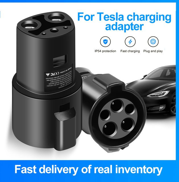 Elektrischer Fahrzeug Adapter Typ 1 J1772 für Tesla Modell X Y 3S, Ladeadapter Ladestecker Umwandlung in Schwarz - Bild 1