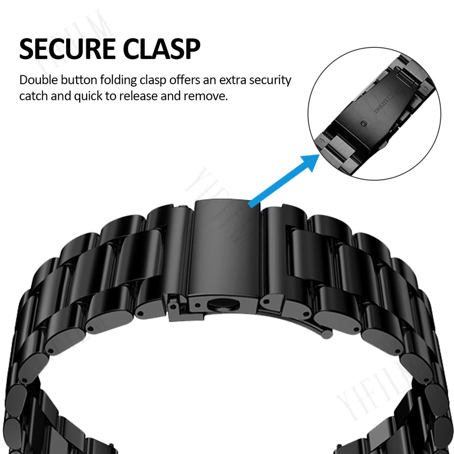 Huawei Uhrenarmband Edelstahl, Schwarz, mit TPU-Schutzhülle - Bild 3