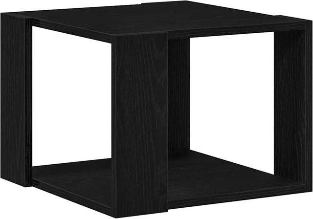 vidaXL Couchtisch in Schwarz und Eichen-Optik aus Holzwerkstoff, B/T/H: 40 x 40 x 30 cm - Bild 1