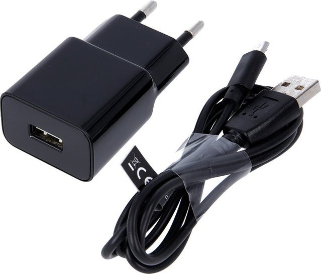 MaXlife Netzladegerät MXTC-01 mit microUSB-Kabel, 10.5W, 2.1A, 1 x USB-A, Schwarz - Bild 1