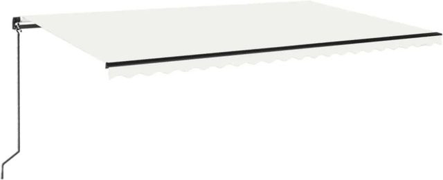 Furnicato Markise manuell einziehbar aus Aluminium und Polyestergewebe in Creme, B: 500 cm, H: 350 cm - Bild 1