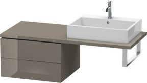 Duravit L-Cube Unterschrank mit 2 Schubladen in Hochglanz Weiß B: 62 cm, T: 54,7 cm, H: 40 cm - Bild 1