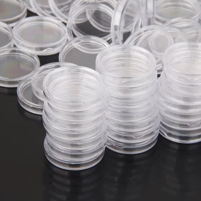 100 Stück transparente runde Münzkapseln aus Kunststoff mit 33 mm Durchmesser zum Schutz deiner Münzen - Bild 2