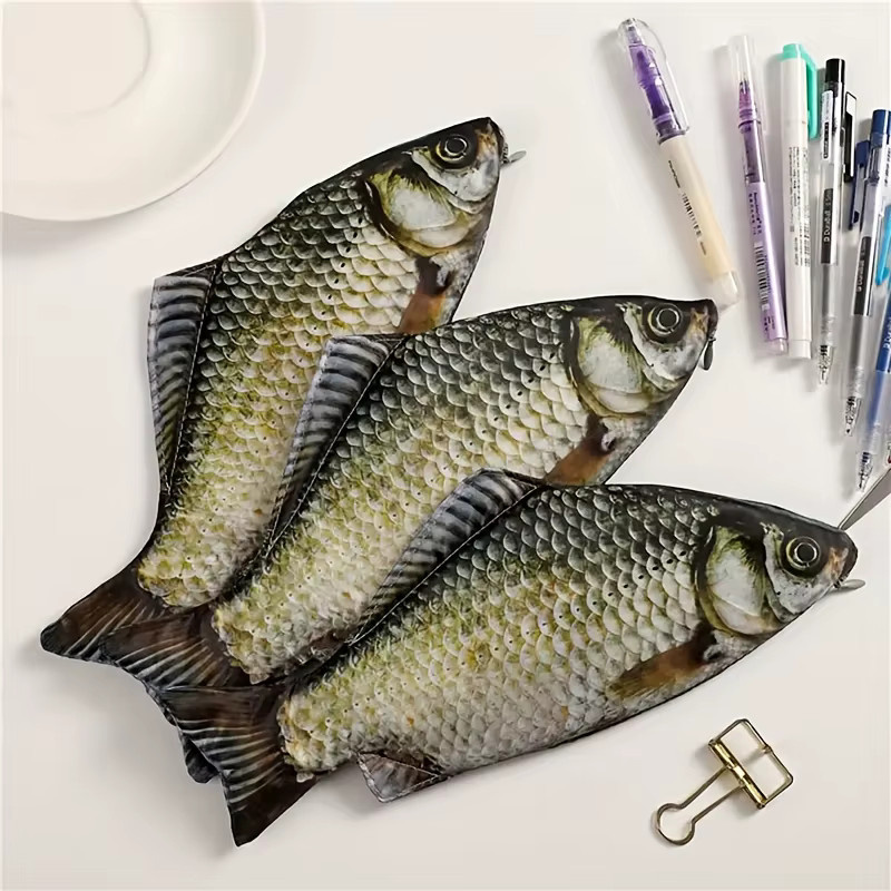GOT-TOG Fischförmige Stifttasche und Make-up-Tasche mit Reißverschluss in Multicolour - Bild 2