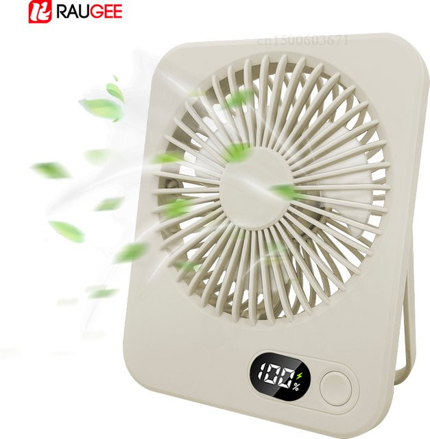 Mini tragbarer Schreibtischventilator von ragee in Pink, wiederaufladbarer USB-Wandventilator mit 5 Gängen für Büro und Camping - Bild 1
