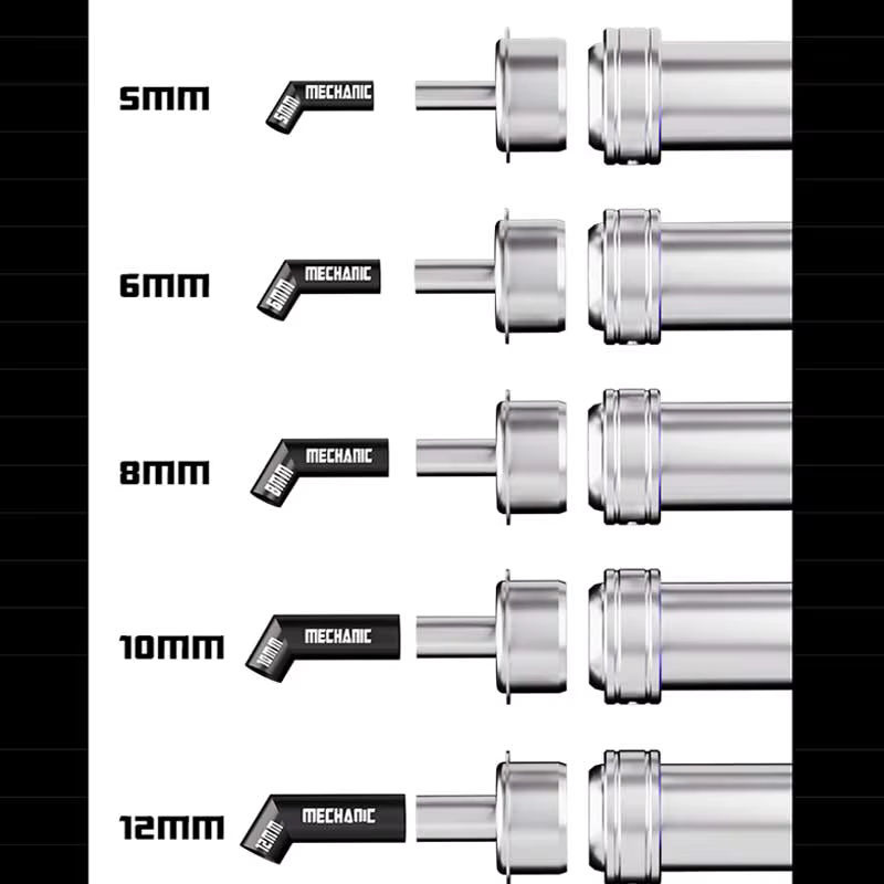 MECHANIC Heißluftdüse für 861 Diagonal-Luftpistole, schräge Blasdüse für gleichmäßige Erwärmung, Durchmesser: 5 mm, 6 mm, 8 mm, 10 mm, 12 mm - Bild 3