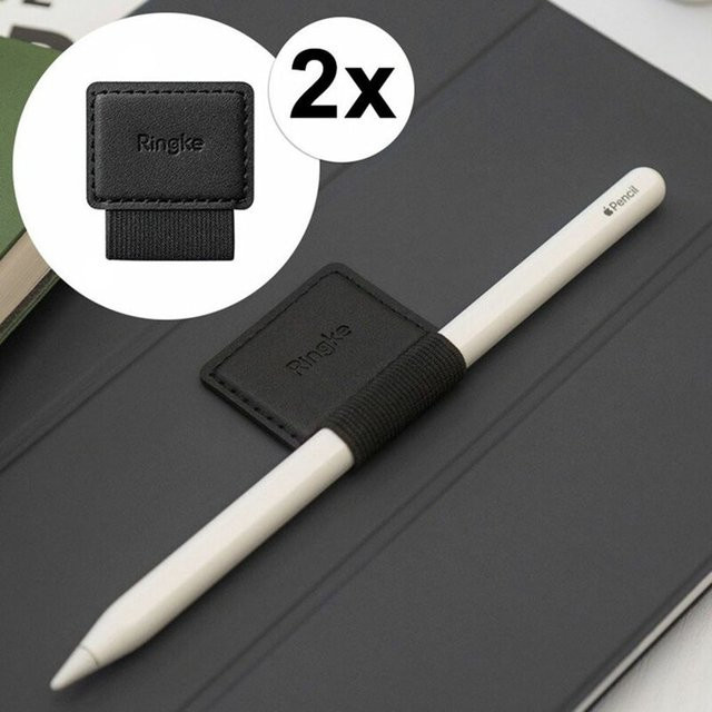 Ringke Touch Pen Halter Set aus 2 Stück in Schwarz aus Textil und Kunstleder - Bild 1