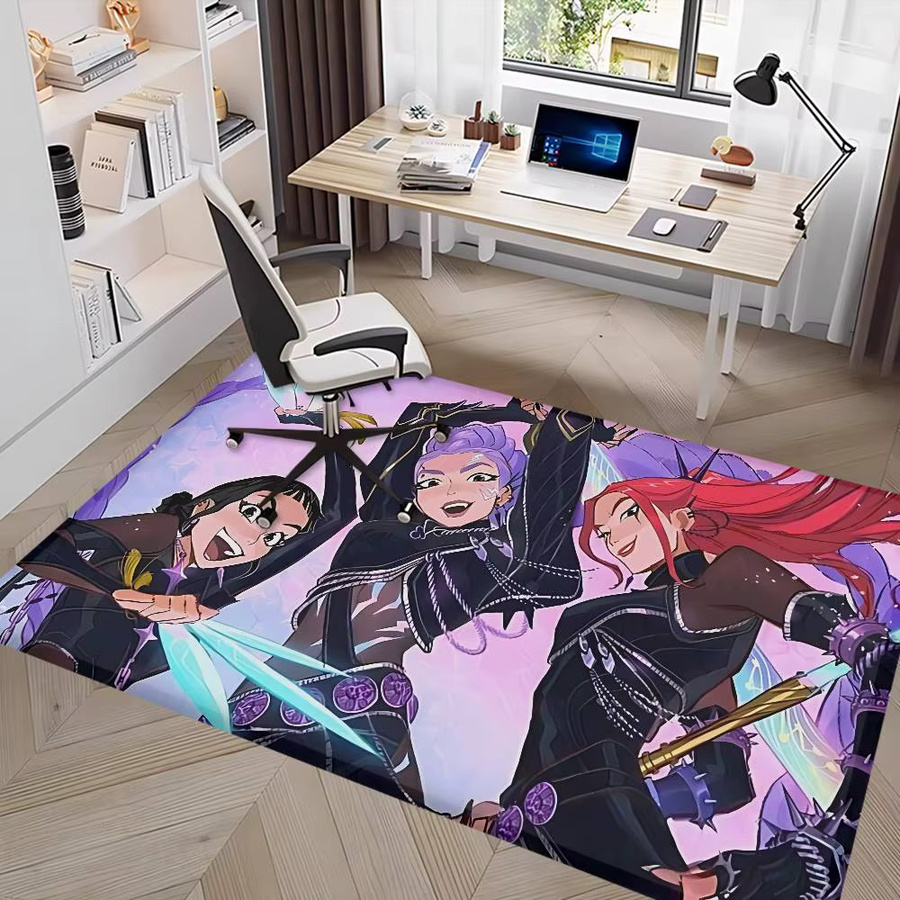 Potdemiel Kpop D-Demon Hunters Fußmatte im nordischen Stil, rutschfest, mehrfarbig, B: 60,0 cm, T: 40,0 cm - Bild 4