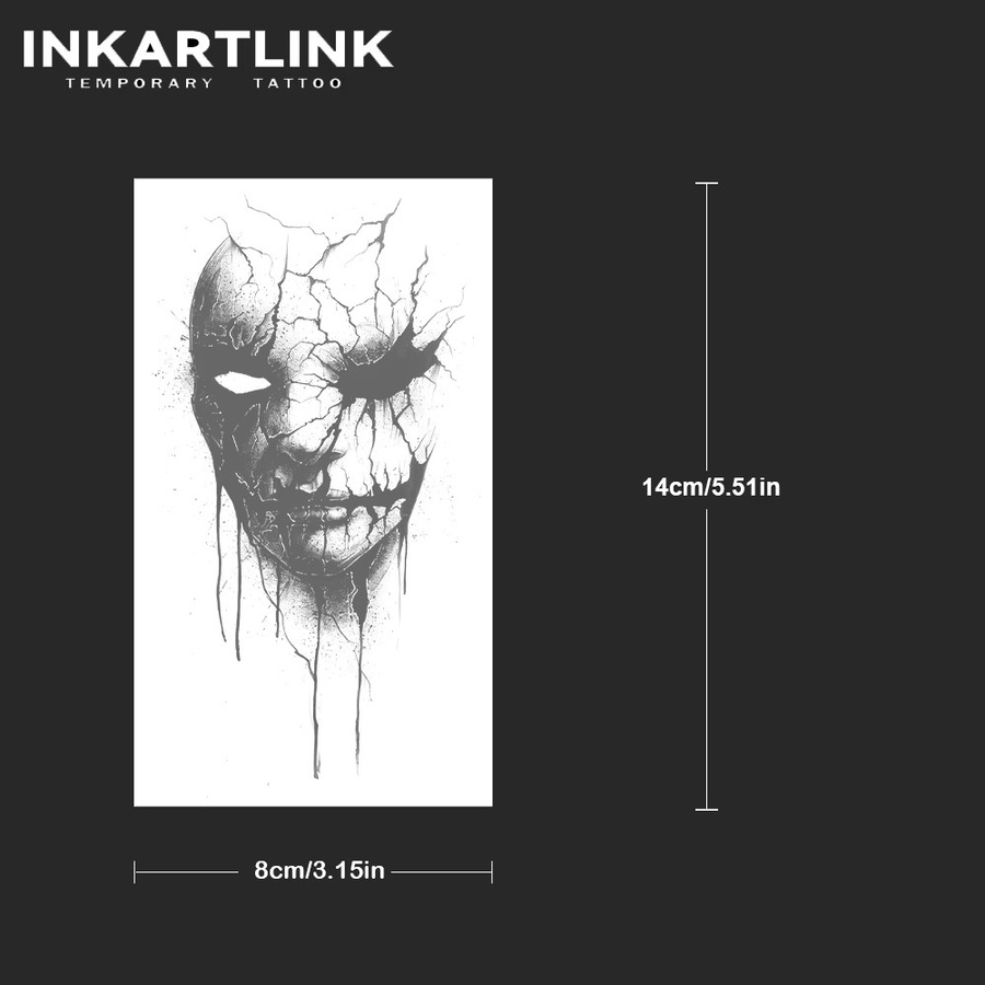 INKARTLINK Broken Face Juice Tattoo Patch, wasserdicht - Bild 4