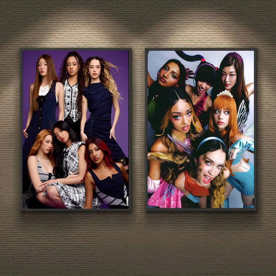 Trendy Group K-Katseye Posterkunst aus Papier, Mehrfarbig, B/H: 20 x 20 cm - Bild 5