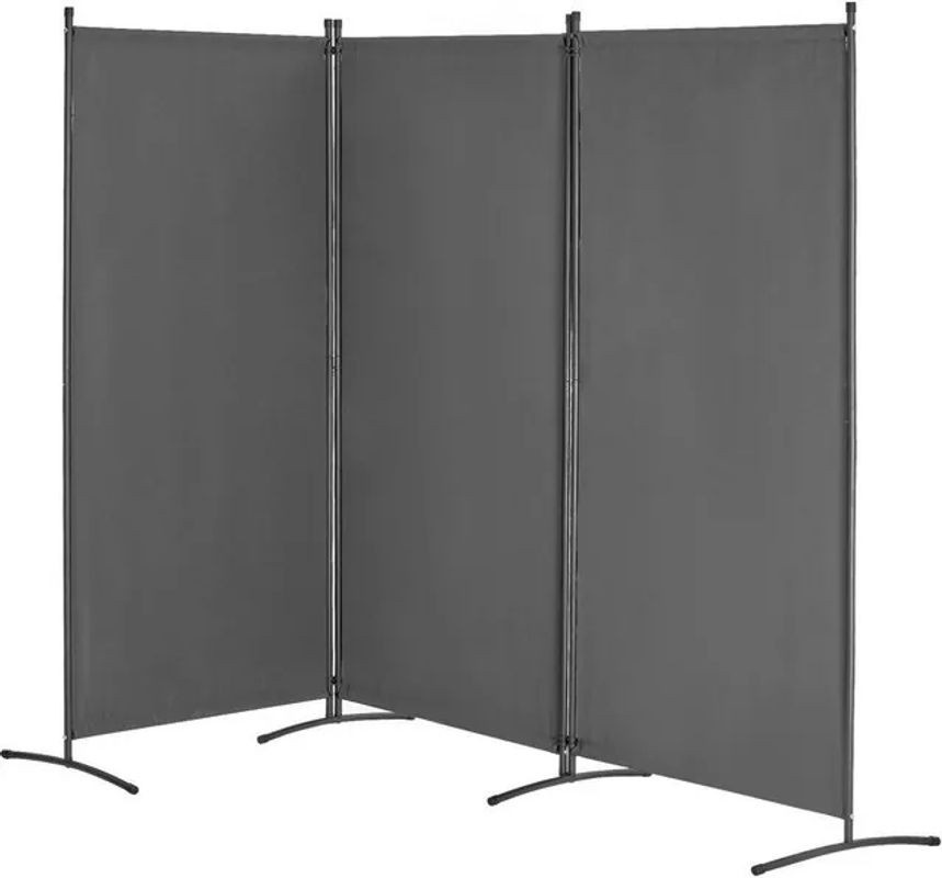 Buying Solutions MB Raumteiler mit 3 Paneelen aus Metall und Textil in Grau, freistehend und minimalistisch - Bild 1