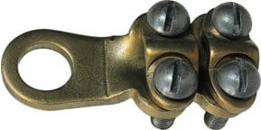 JAS Schraubkabelschuh M 12/70 qmm aus Messing in Gold - Bild 1