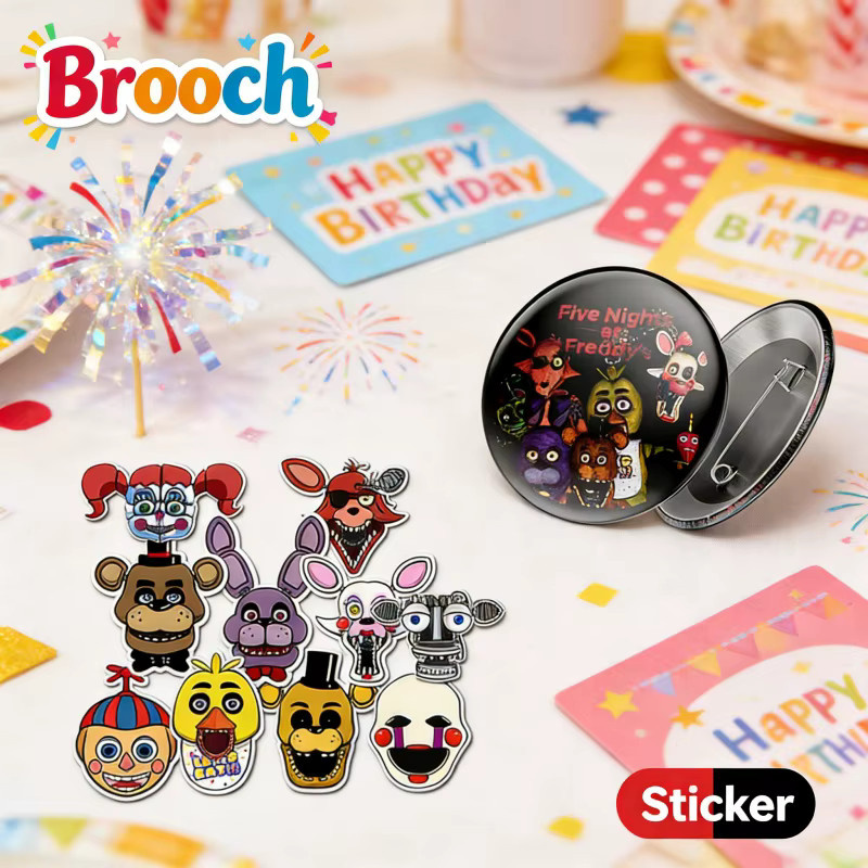 Five Nights at Freddy's Broschen- und Aufkleber-Kombination, Set / Bundle - Bild 3