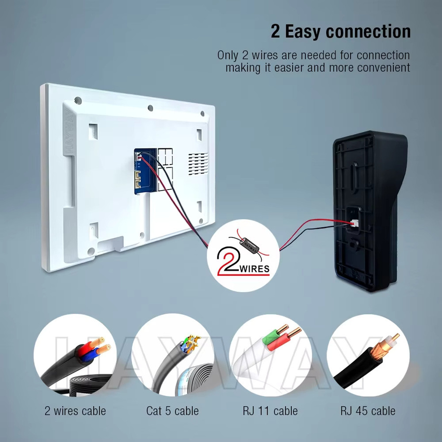 ZHHayway Tuya Wifi Video Türtelefon mit 7 Zoll Touchscreen und 1080P Kamera für dein Sicherheitssystem - Bild 2
