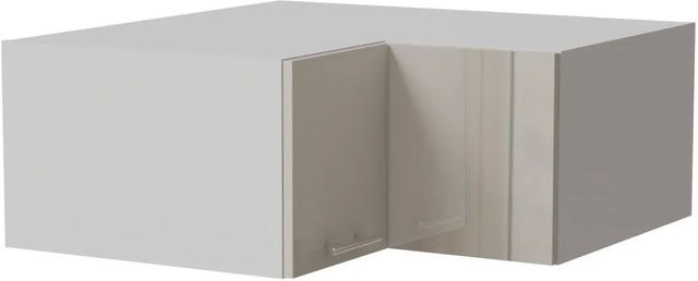 Feldmann-Wohnen Eckaufsatzschrank Brerra W14/90/36 in Weiß Cremefarben Hochglanz B/T/H: 90 x 36 x 90 cm - Bild 1