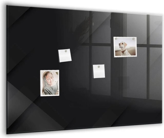 Tulup Glasmagnettafel mit dunklem Wandmuster, beschreibbar, B: 100 cm, H: 70 cm - Bild 1