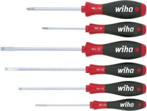 Wiha Werkstatt Schraubendreher-Set SoftFinish 6-teilig mit Schlitz und Kreuzschlitz Pozidriv - Bild 2