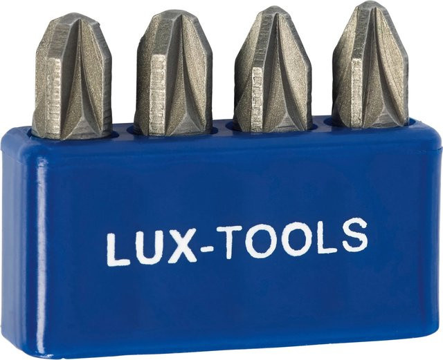 LUX-TOOLS Bit-Set Classic 4-teilig PZ2 PZ3 aus Edelstahl in Blau - Bild 1