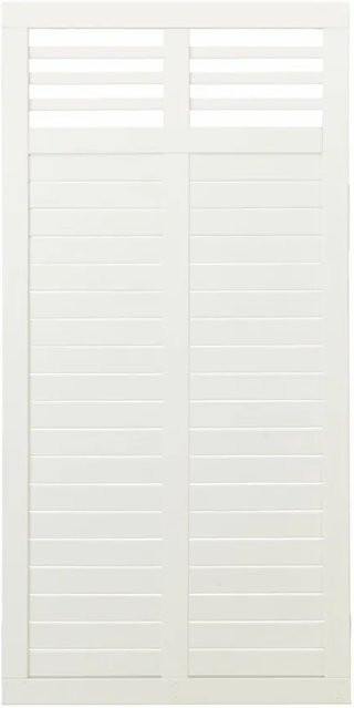 Sichtschutzzaun Decora aus Nadelholz in Weiß, semi-transparent, Höhe: 90 cm, Breite: 180 cm - Bild 1