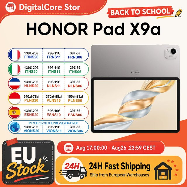 HONOR Pad X9a Tablet in Grau mit 11,5-Zoll LCD-Display, 120Hz, Snapdragon 685, 8300 mAh und WiFi - Bild 1
