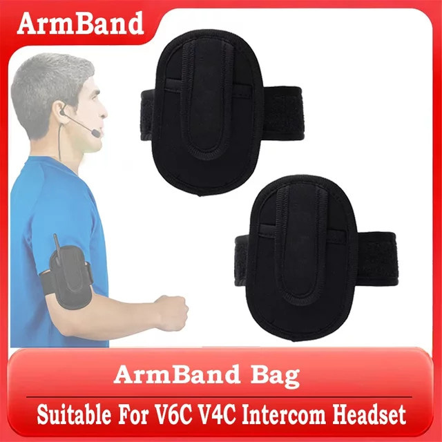 Schiedsrichter Kopfhörer Armband Tasche aus weichem Kunststoff in Schwarz für V6C und V4C Intercom Headsets - Bild 1