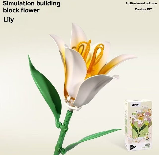 Irbricks Pflanzen-Serie Bausteine Blumen, Kamelie, Lotus, Gänseblümchen, Lilie - Bild 1