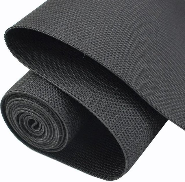 Meetee Elastisches Gummiband als Nähzubehör für Bekleidung in Schwarz, Breite: 15 cm, Länge: 1 m - Bild 1
