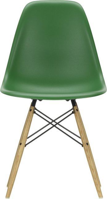 Vitra DSW Eames Plastic Side Chair in Grün aus Kunststoff und Holz mit mattem Finish - Bild 1