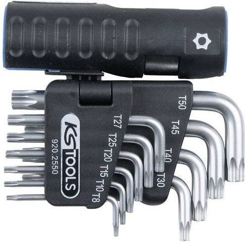 KS Tools TX Winkelschraubendreher-Set in Schwarz, 10-teilig - Bild 1
