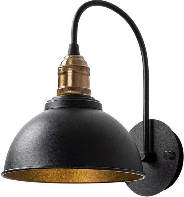 Opviq Wandleuchte Varzan in Schwarz und Bronze aus Metall mit E27 Fassung, B: 27 cm, H: 36 cm, T: 27 cm - Bild 1