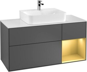 V&B Waschtischunterschrank Finion in Anthrazit Matt, Breite: 120 cm, Tiefe: 50,1 cm, Höhe: 50,1 cm - Bild 1