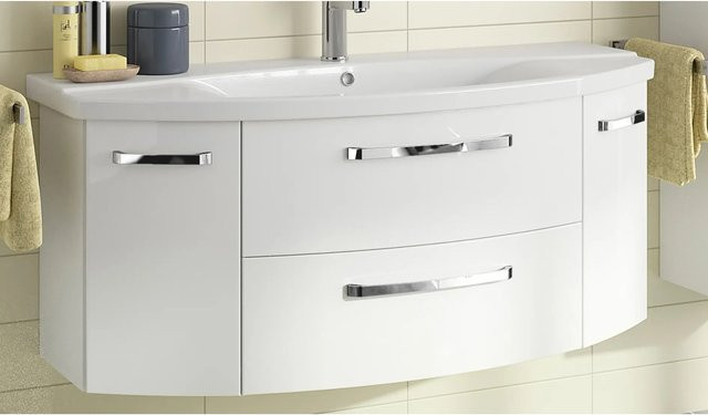 Pelipal Waschbeckenunterschrank Serie 4010 Weiß Glänzend B: 116,3 cm - Bild 1