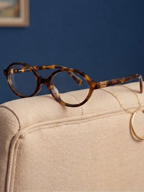 Miu Miu 0MU01XV Korrektionsbrille, oval, Acetat, braun, Damen, Vollrand - Bild 1