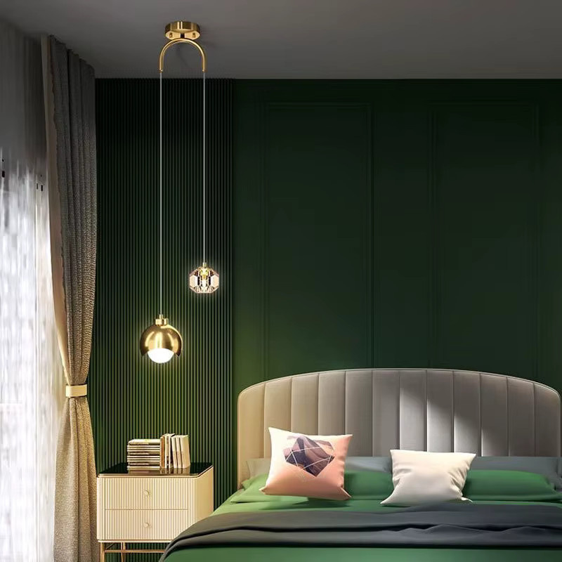 Ramalho LED Pendelleuchte mit transparenter Glaskugel im modernen Design für Schlafzimmer, Esszimmer und Küche - Bild 2
