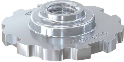 Fischer FAW M12 Justierrad aus Stahl in Silber, 50 Stück, Durchmesser: 21,5 mm, Höhe: 7,5 mm - Bild 1