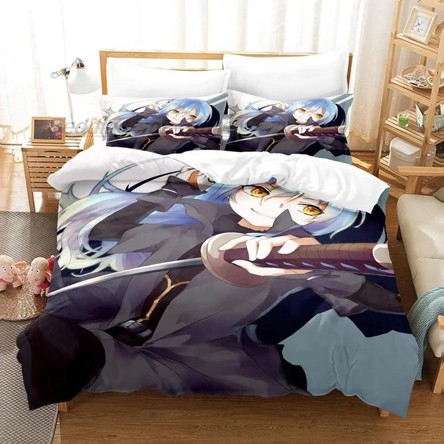 Bettwäsche-Set Das Mal, als ich als Schleim wiedergeboren wurde mit 3D-Druck Anime Motiv von Your Warm Home, Mehrfarbig, B/H: 135 x 200 cm - Bild 1