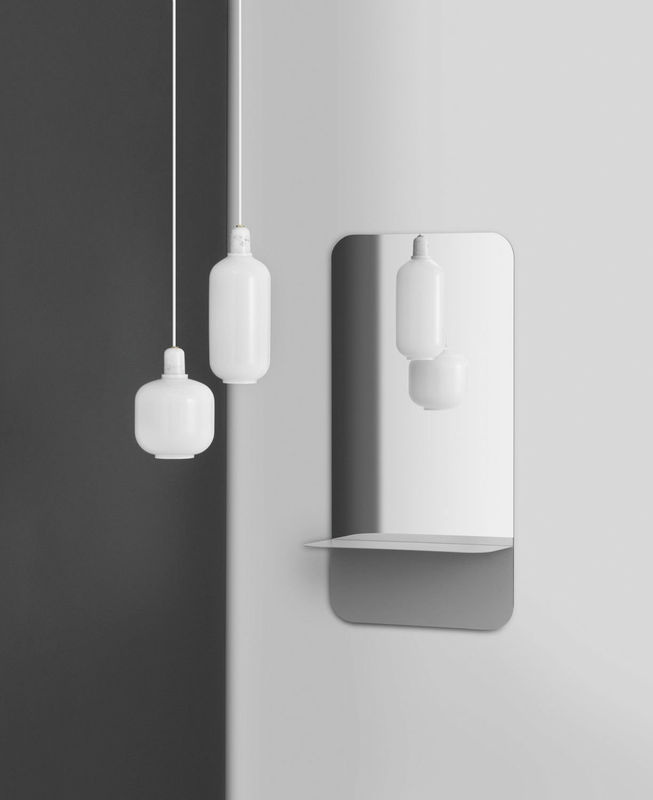 Normann Copenhagen Amp Hängeleuchte in Weiß mit Glas und Marmor-Elementen - Bild 2