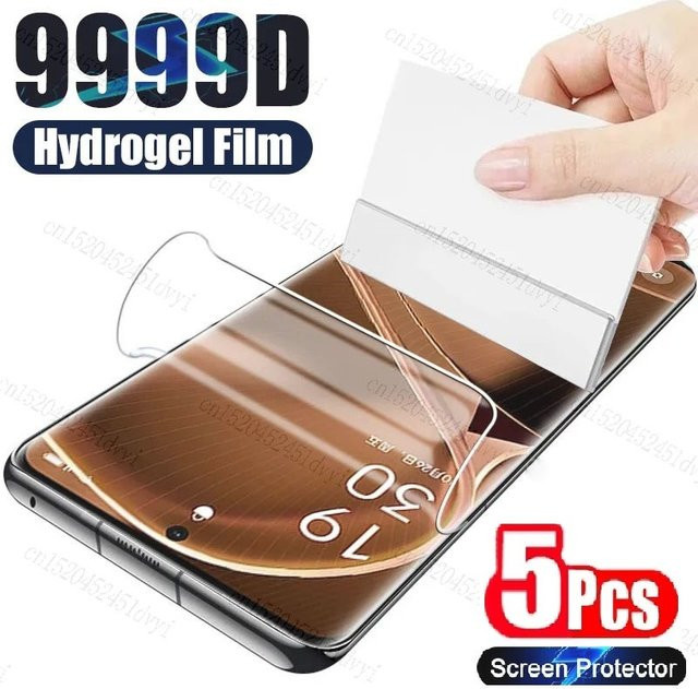 5er Pack Hydrogel Display Schutzfolie matt für Oppo x6 Pro, Find X5, x3 Lite und x2 Neo, transparente Vollabdeckung - Bild 1