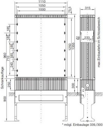 Hager ZAL84U Kabelverteilerschrank aus Kunststoff B/H/T: 135,5 x 111,0 x 31,5 cm - Bild 1