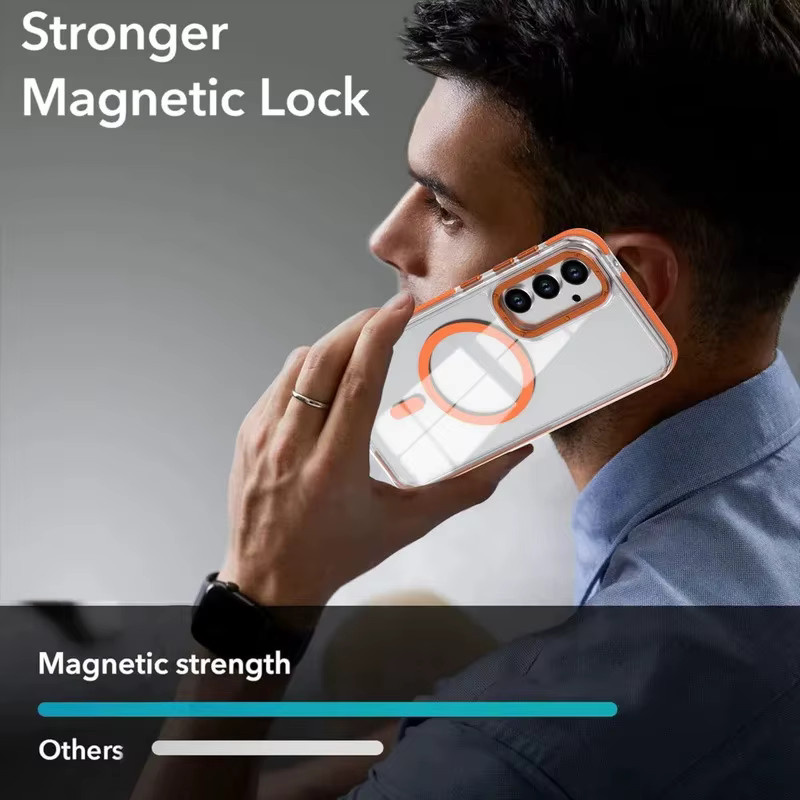 Transparente Schutzhülle für Samsung Galaxy A-Serie in Orange, nicht vergilbend - Bild 4