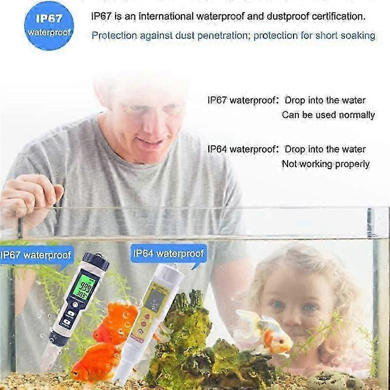 Aura Crystal Digitaler Salzgehaltsmesser 5-in-1 Wasserqualitätsprüfer für Salzgehalt, Leitfähigkeit, TDS, Salinität und pH-Wert - Bild 3