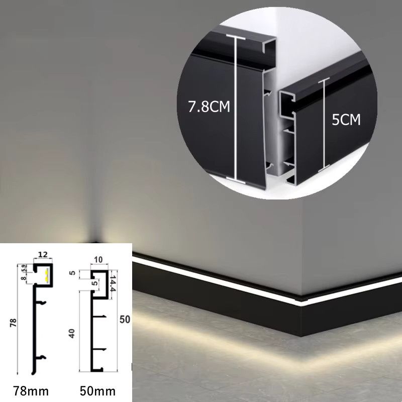 Aluminium LED Profil Oberfläche Montiert mit PC Abdeckung und Hintergrundbeleuchtung von Ksdligh, B/H: 78 x 50 mm - Bild 3