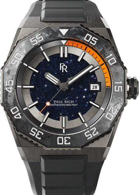 Paul Rich Herrenuhr Aquacarbon Pro Forged, Quarz, Edelstahl, 42 mm, Blau - Bild 1