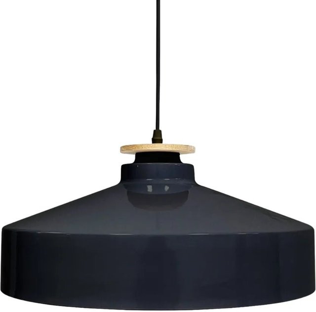 ENOVALITE Moderne Pendelleuchte Rund aus Stahl in Schwarz mit E27 Fassung und höhenverstellbarem Design - Bild 1