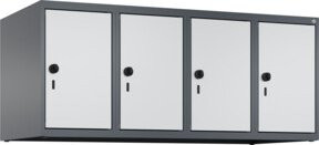 C+P Aufsatzschrank 7016/7035 mit 4 Abteilen und Sicherheits-Drehriegel, B/H/T: 120 x 50 x 50 cm, Anthrazitgrau/Lichtgrau - Bild 1