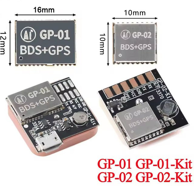 GP-01 GP-02 GPS+BDS Beidou Dual-Mode Satellitenpositionierungsnavigationsmodul BG01-T BG02-T Entwicklungsboard Kit in Schwarz - Bild 1