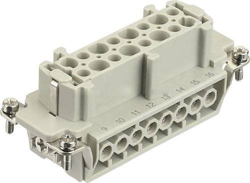Harting Buchseneinsatz Han E 16 mit PE Schrauben in Grau - Bild 1