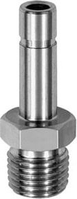 Riegler Gewinde-Stecknippel R 1/4 a. mit 6 mm Stecknippel aus Edelstahl in Silber - Bild 1