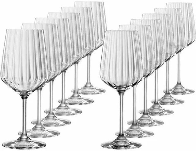 Spiegelau Lifestyle Rot- und Weißweingläser Set aus Kristallglas, 12-teilig, transparent - Bild 1